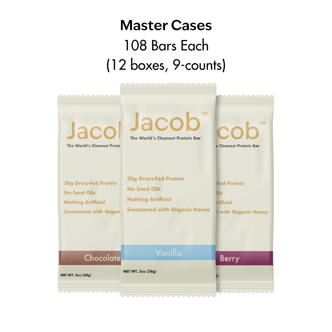 Jacob Protein Bar - Master Case (108 Bars Total)