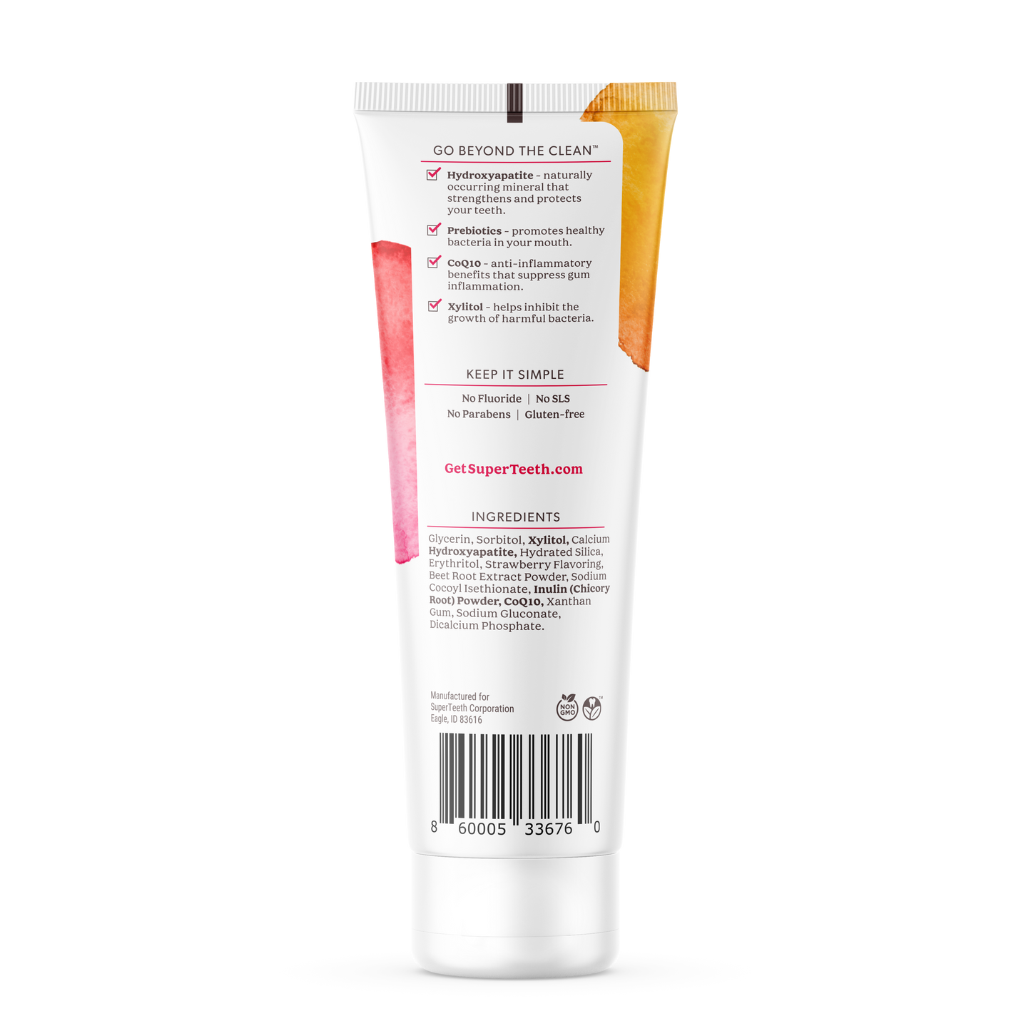 Prebiotic Mineral Toothpaste with Hydroxyapatite - Strawberry