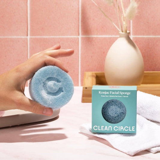 Butterfly Pea Flower Konjac Face Sponge - Gentle Exfoliator