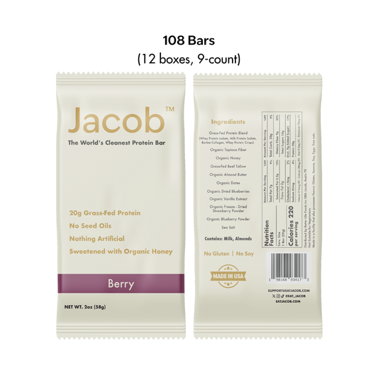 Jacob Protein Bar - Master Case (108 Bars Total)