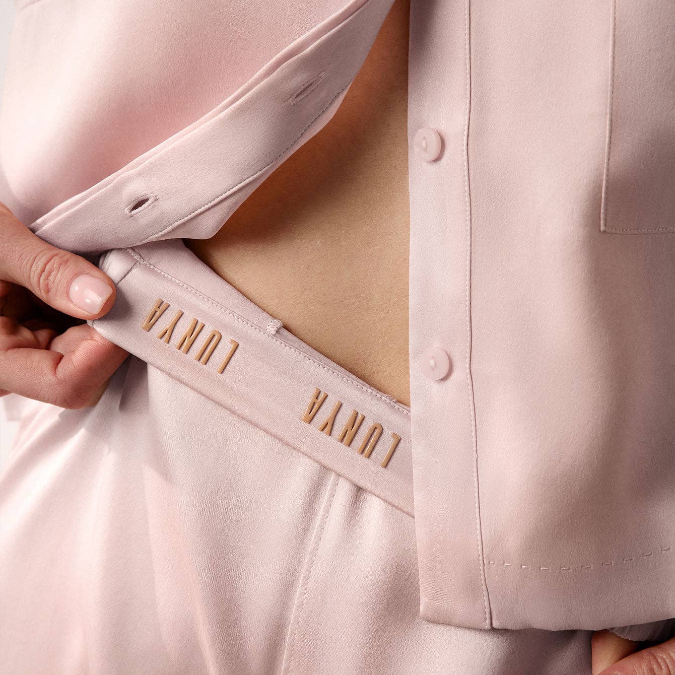 Washable Silk High Rise Pant Set