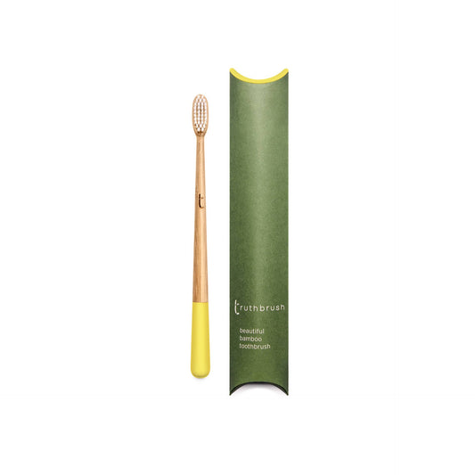Gorse Yellow Truthbrush with Soft Castor Oil Bristles