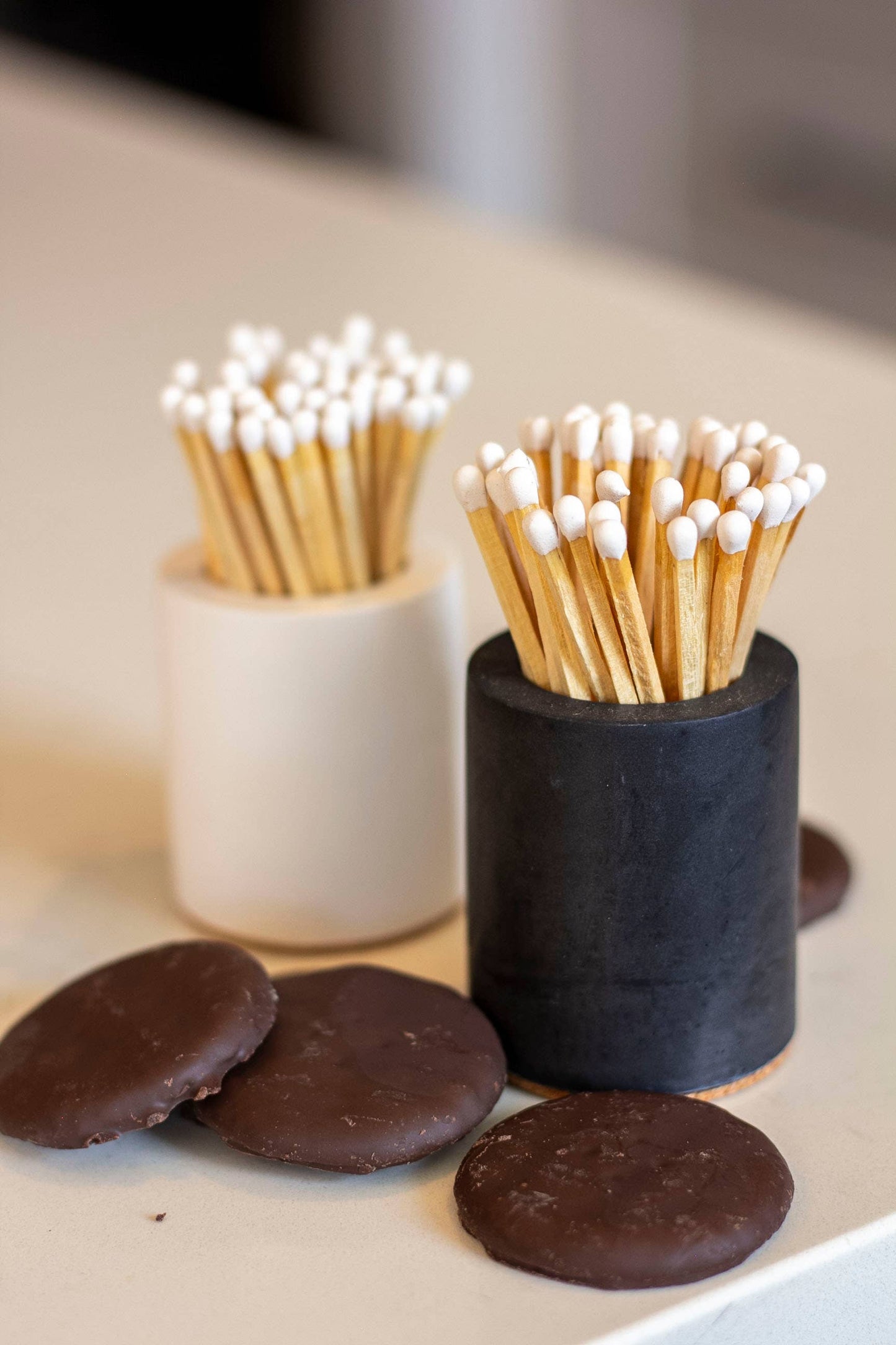 Cylinder Candle Match Holder