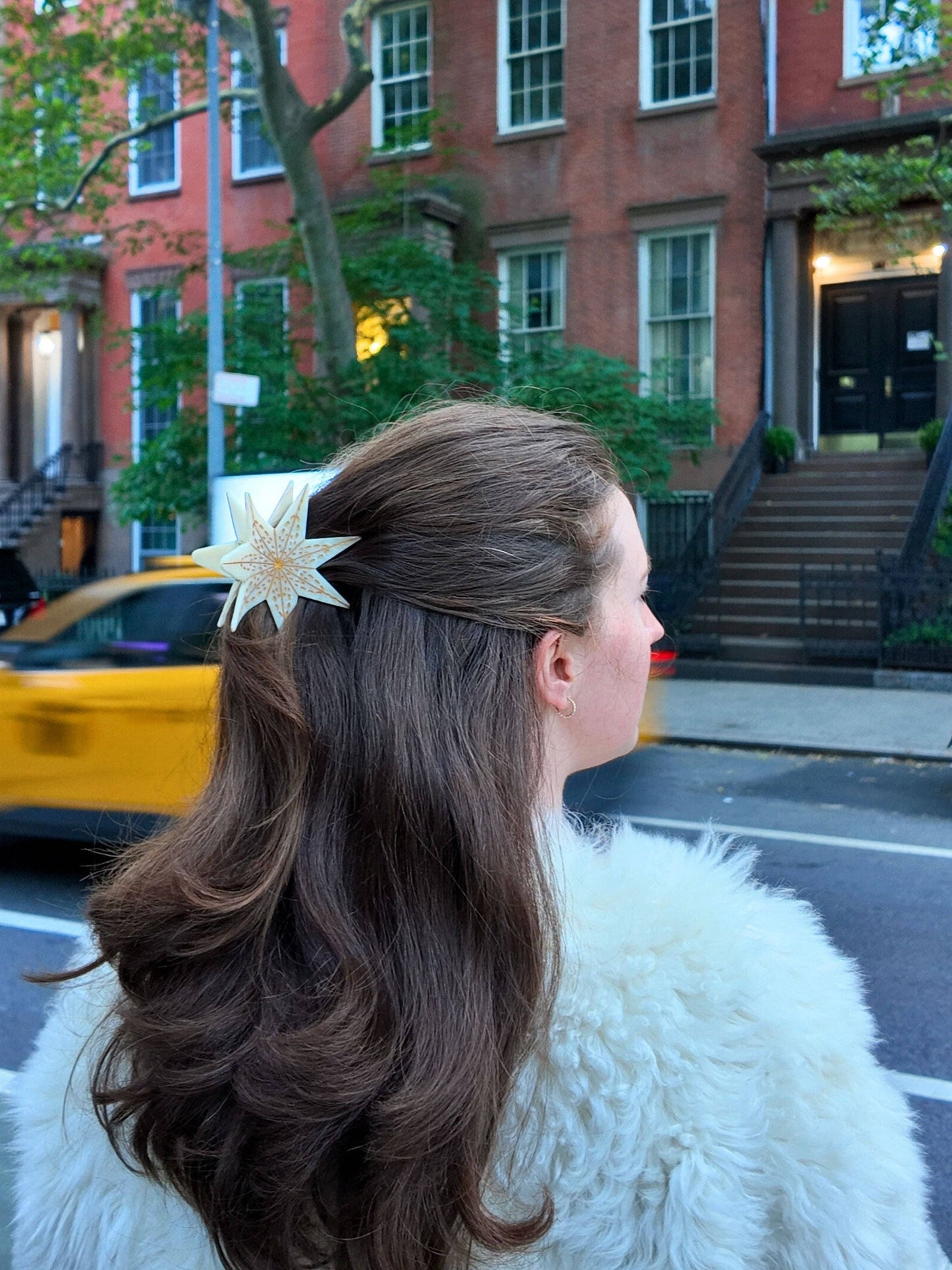 Hand-painted Celestial Star Claw Hair Clip | Eco-Friendly