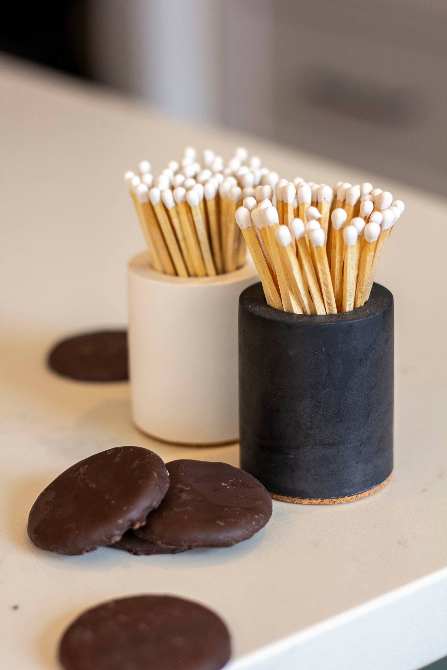 Cylinder Candle Match Holder