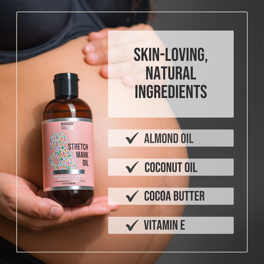 Stretch Mark Oil for Pregnancy - Cocoa Butter, Almond Oil