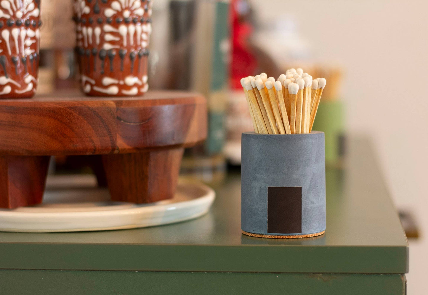 Cylinder Candle Match Holder