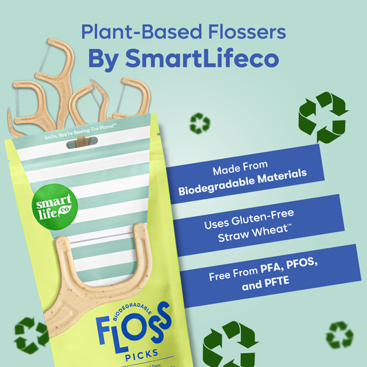Biodegradable Floss Picks | Mint | PFA Free