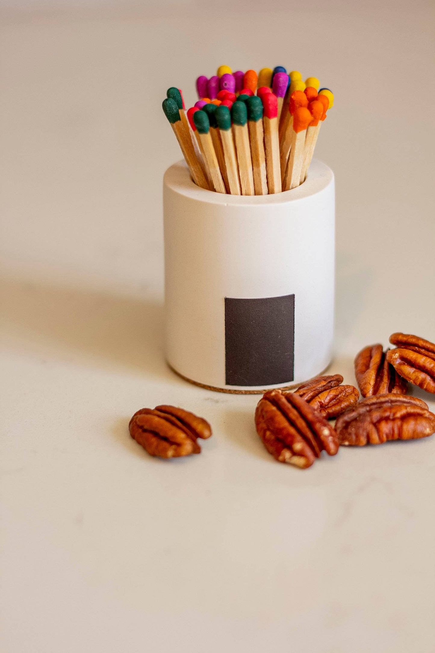 Cylinder Candle Match Holder