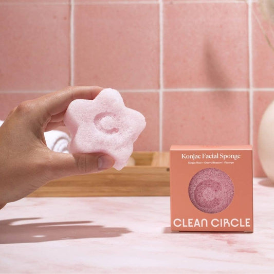 Cherry Blossom Konjac Face Sponge - Gentle Exfoliator