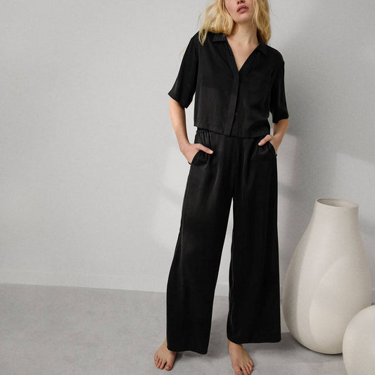 Washable Silk High Rise Pant Set