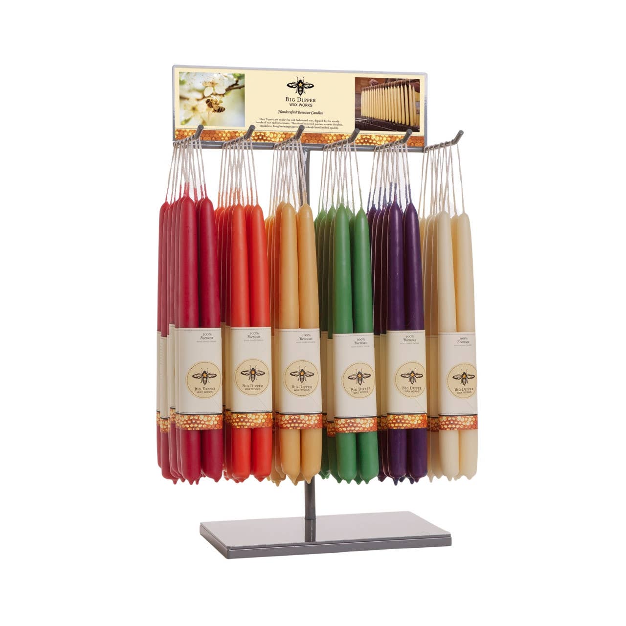 Taper Candles – 100% Pure Beeswax – Hand-Dipped: Forest / Standard (12" x 7/8")