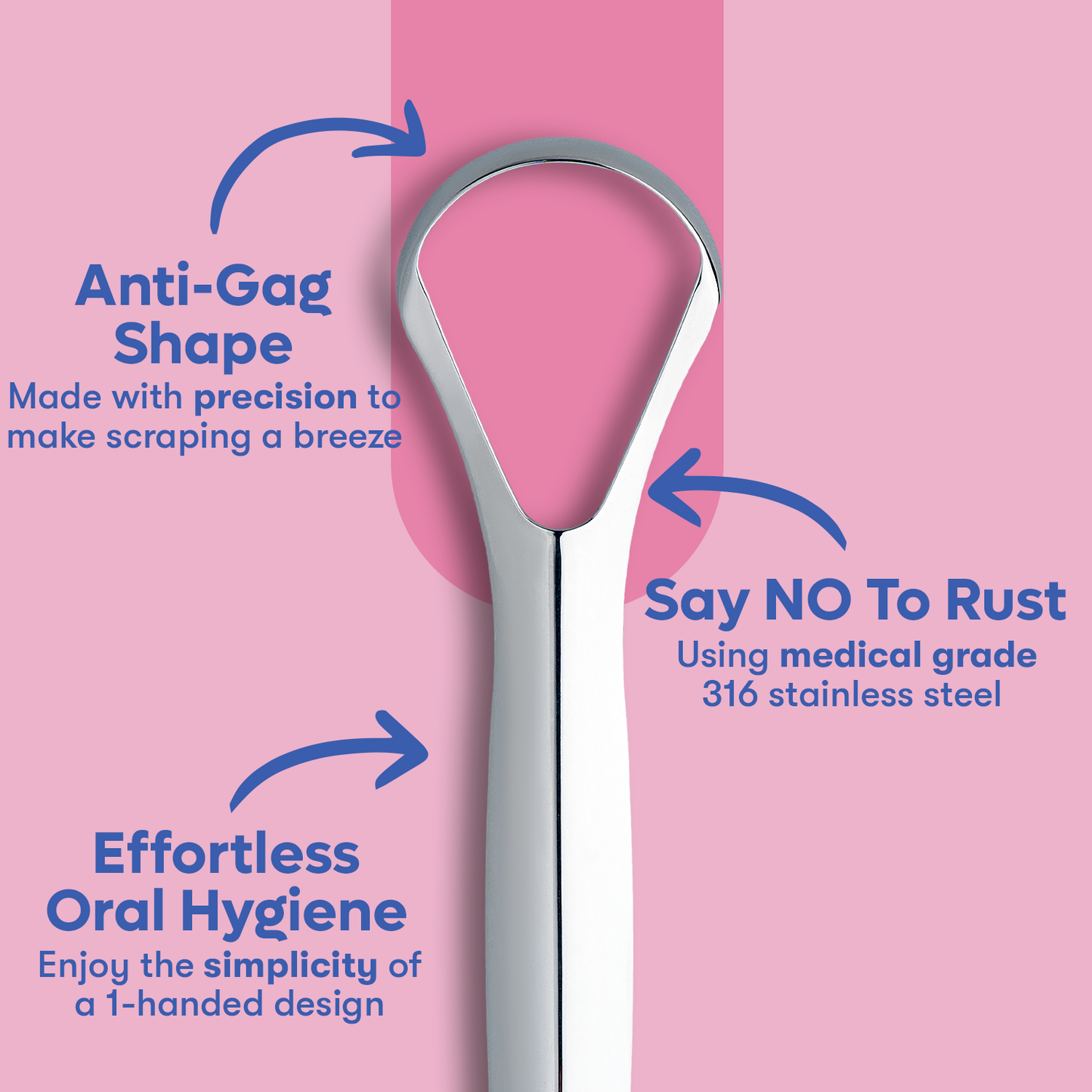 Stainless Steel Tongue Scrapers