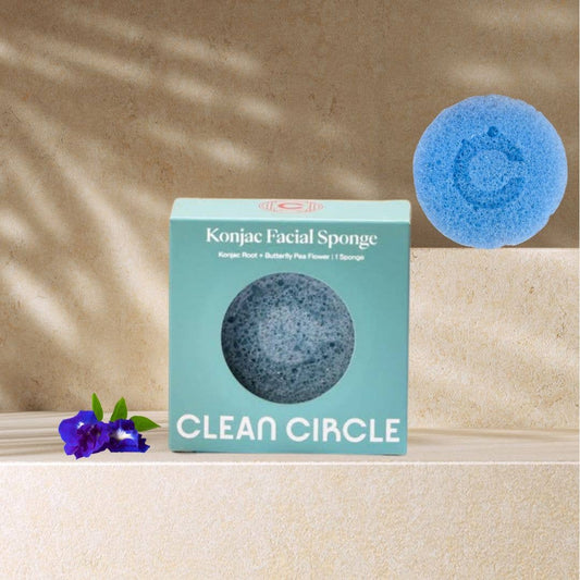 Butterfly Pea Flower Konjac Face Sponge - Gentle Exfoliator