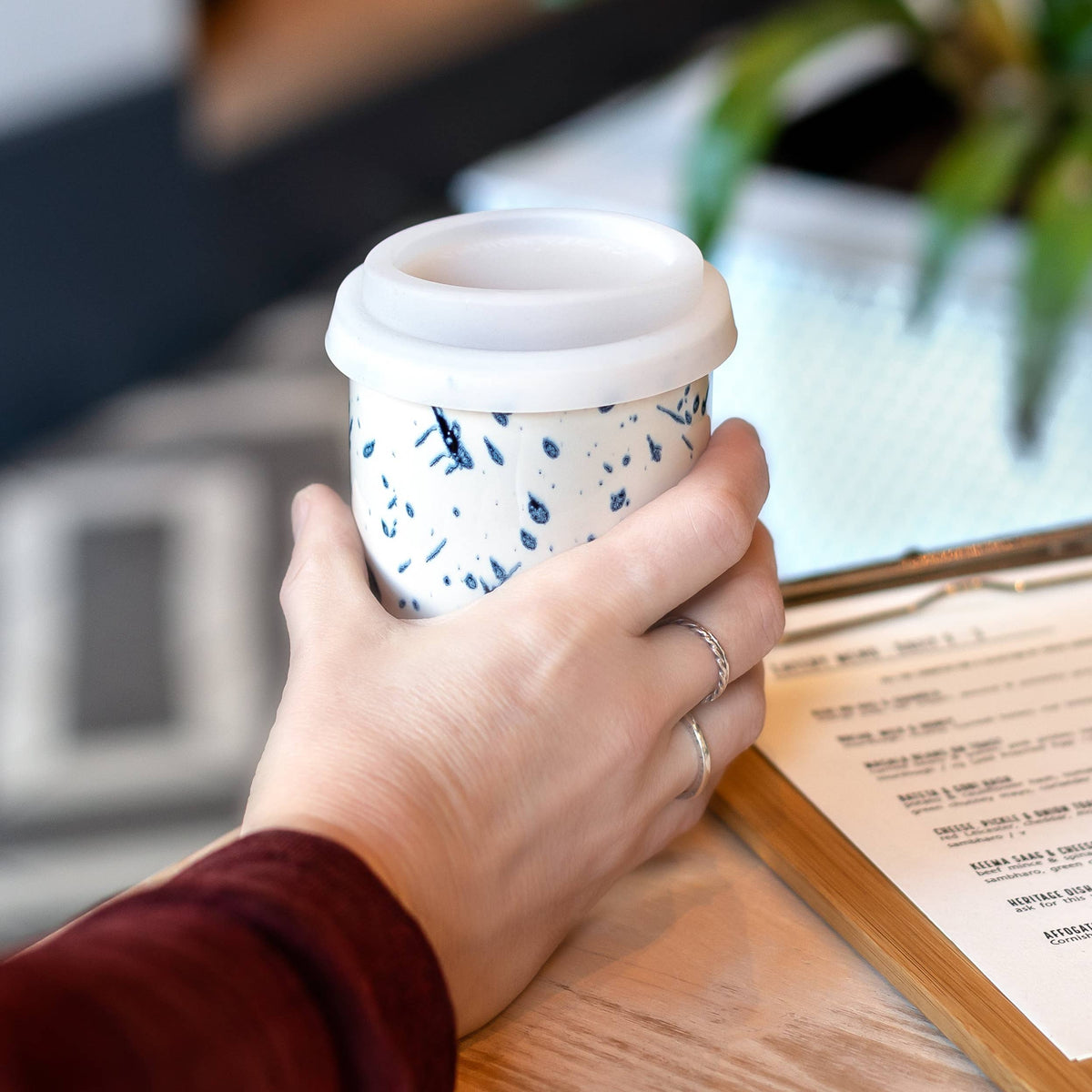 Orchid Ceramic Travel Mug