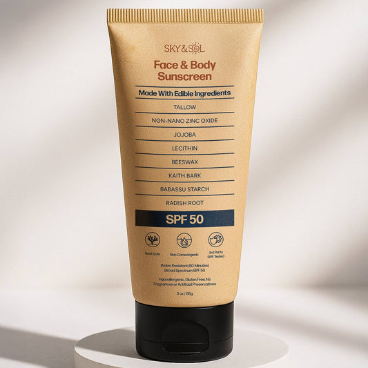 Face & Body Sunscreen SPF 50 – Natural Tallow Formula