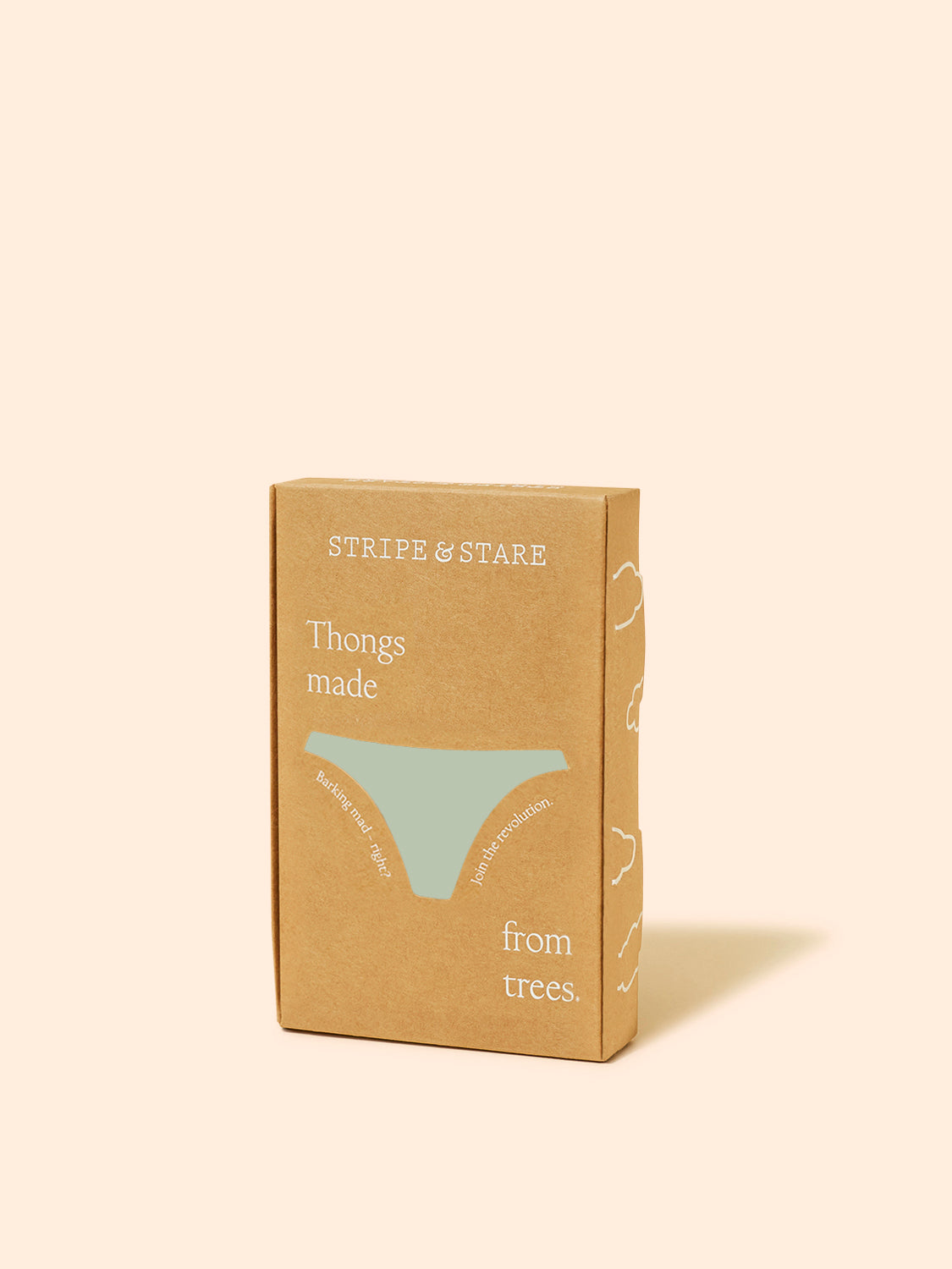 Stripe and Stare Thongs - Eucalyptus