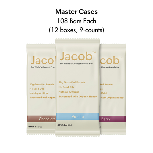 Jacob Protein Bar - Master Case (108 Bars Total)