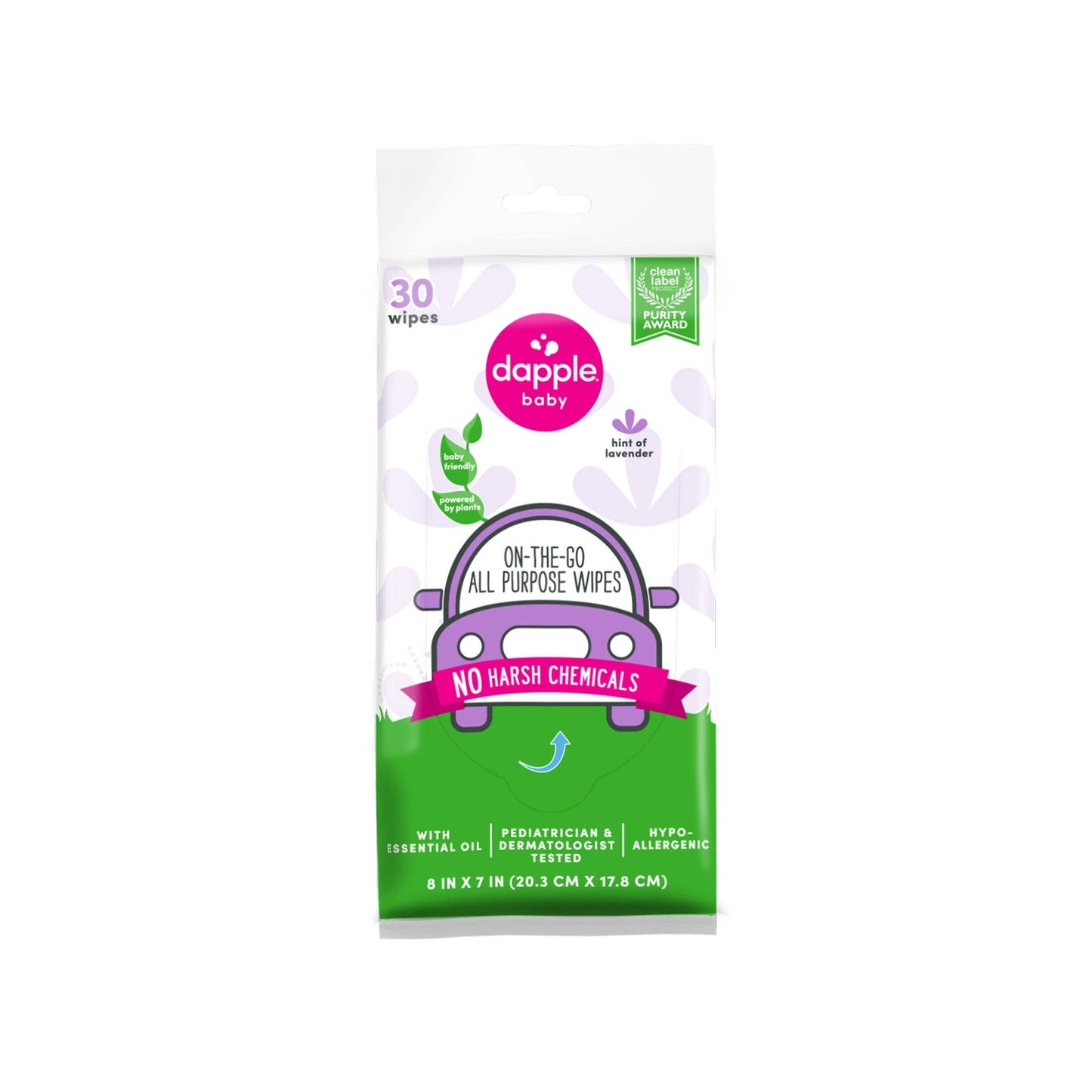 Dapple On the Go Wipes, Lavender, 30ct