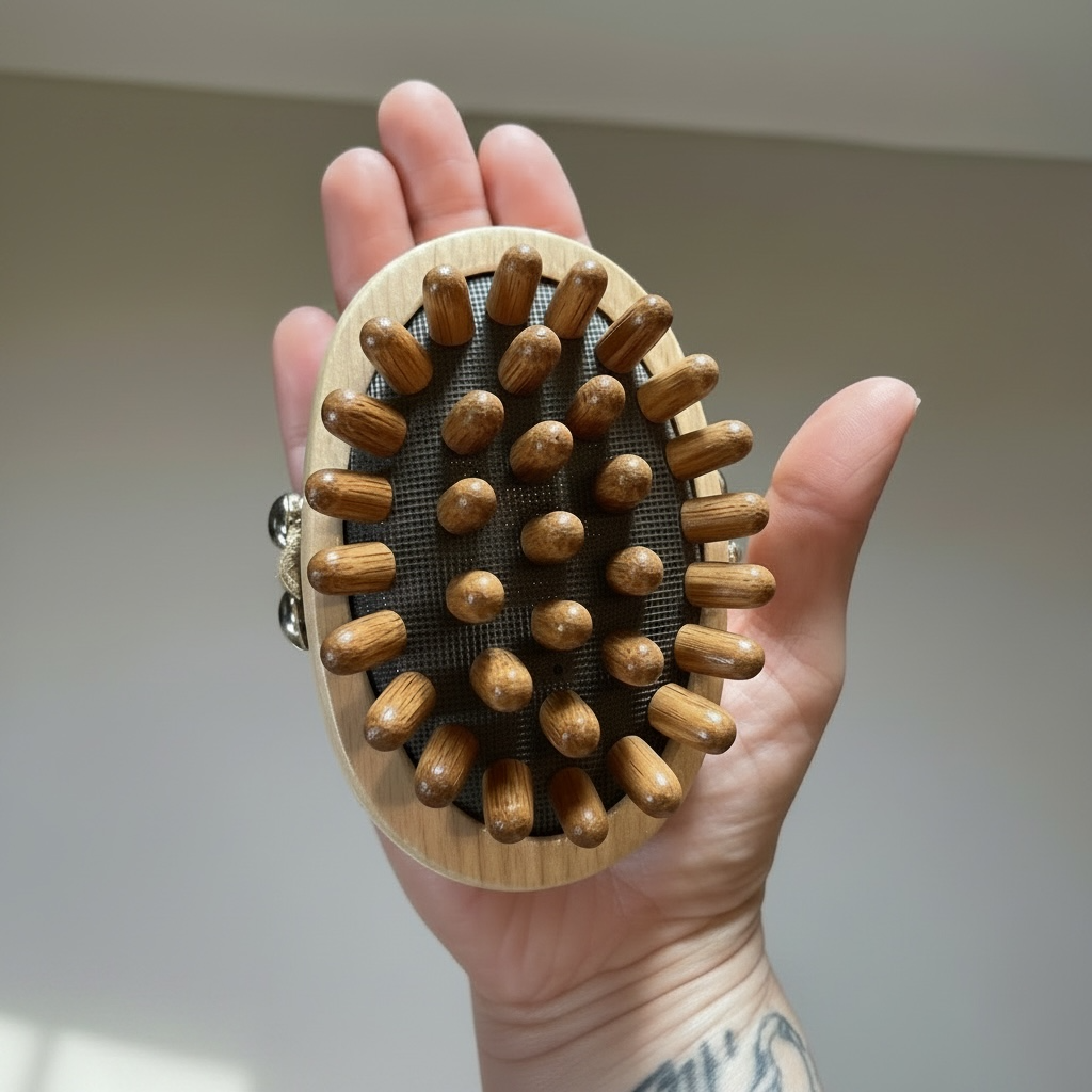 Bamboo Lymphatic Drainage Massage Brush | Body Sculpting