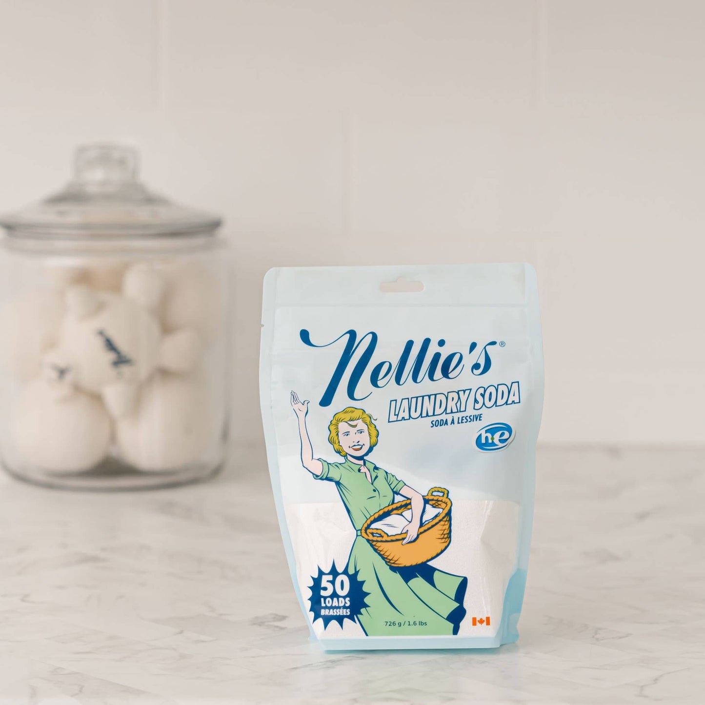 Nellie's Laundry Soda – Powder Detergent - 50 Load Pouch
