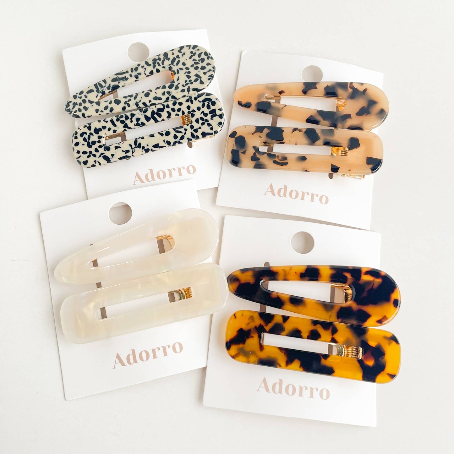 Adorro Gemma Core | Printed Barrette Hair Clip (Set of 2)