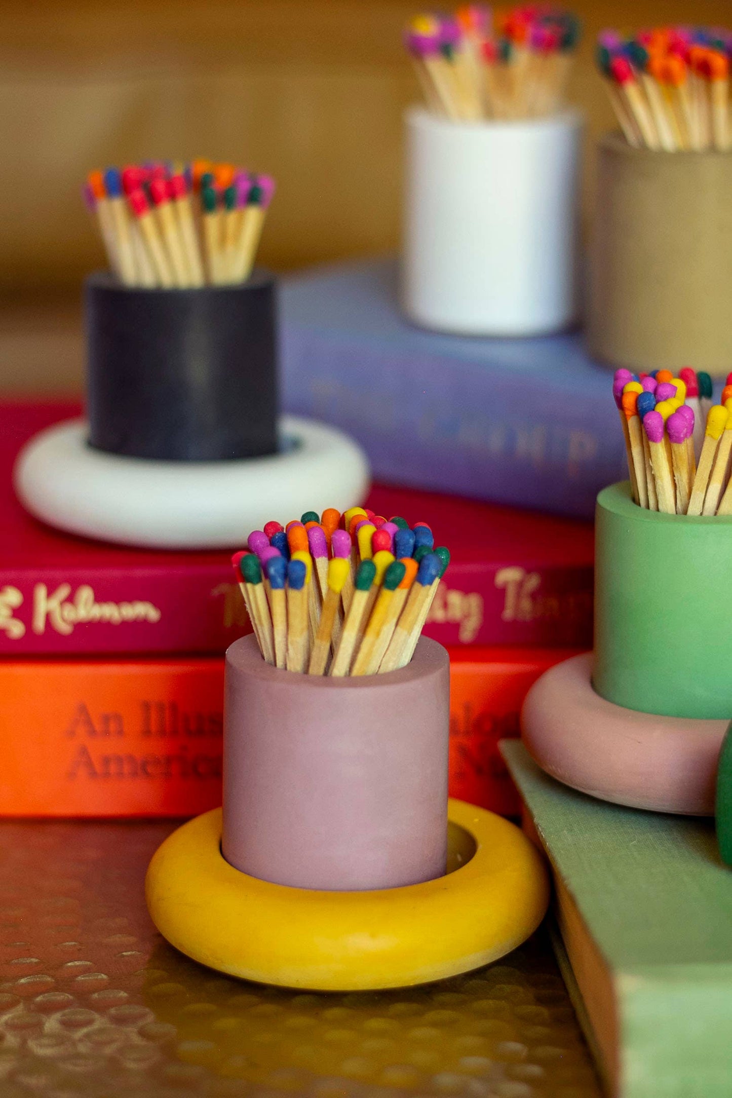 Cylinder Candle Match Holder