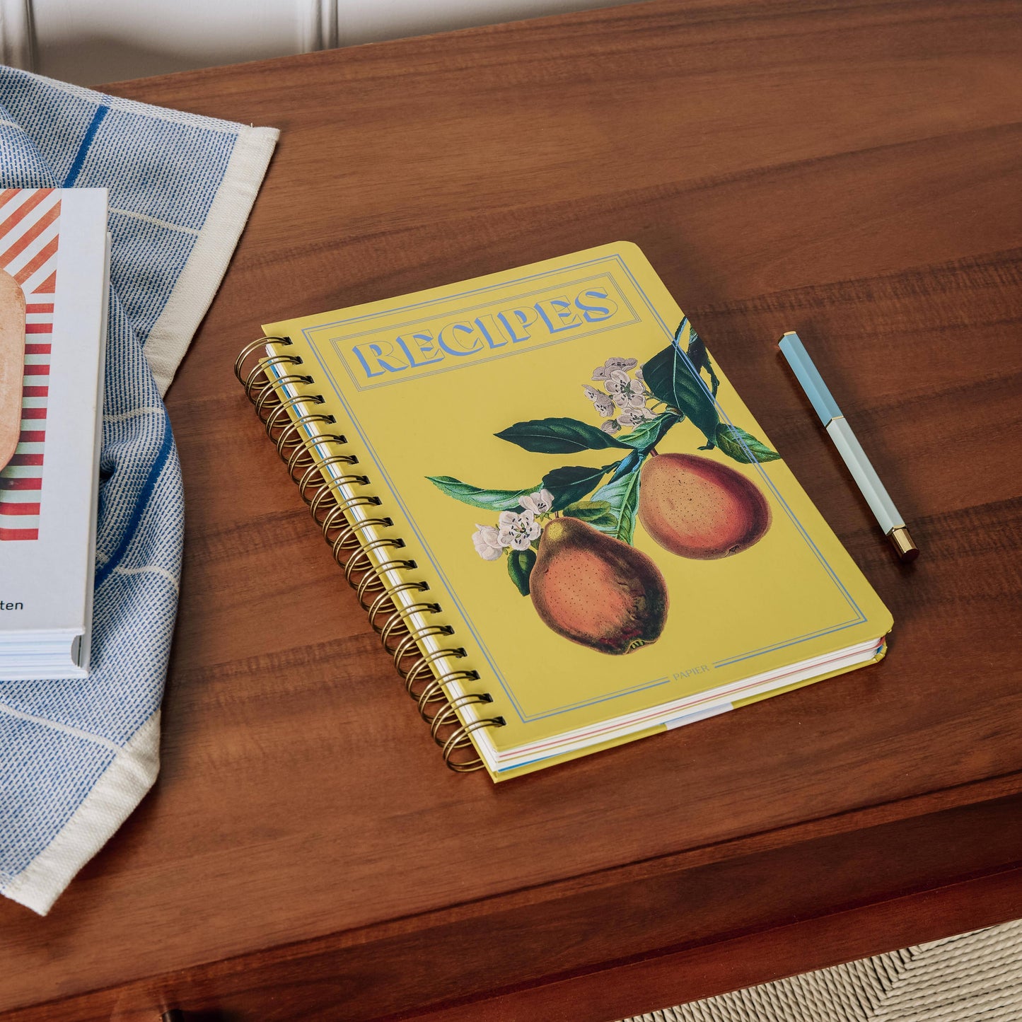 Guided Recipe Journal, Hardcover B5 Spiral -  Hanging Fruits