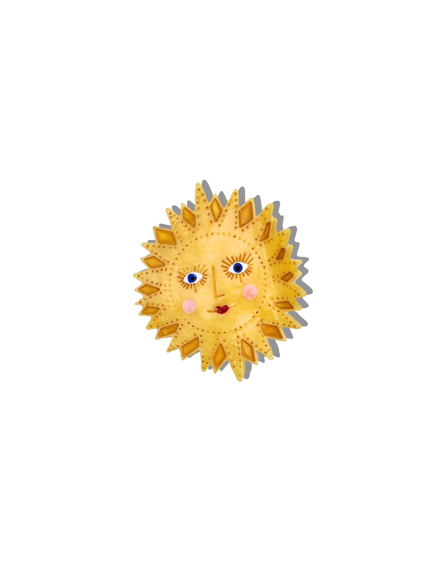 Hand-painted Celestial Sun Claw Hair Clip | Eco-Friendly