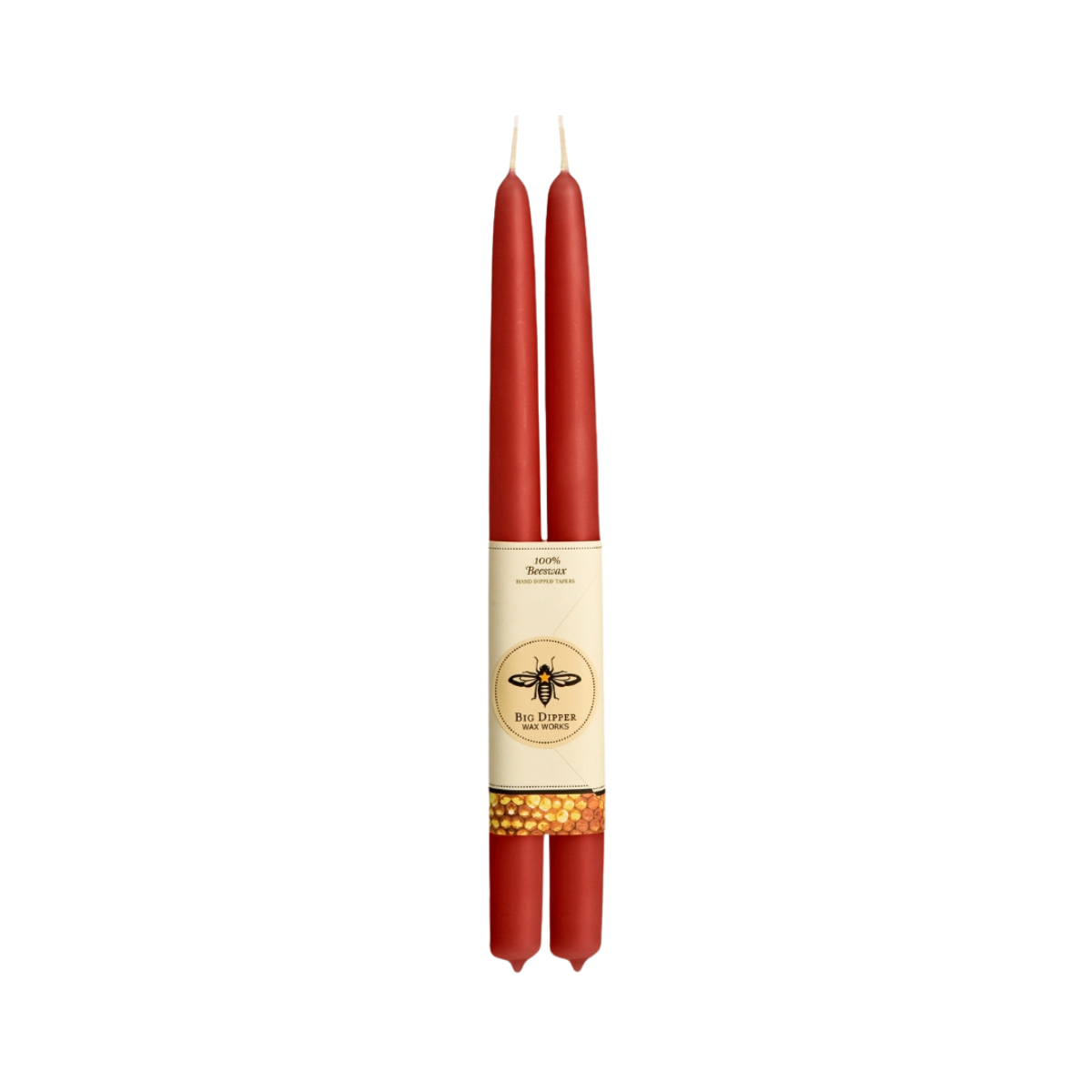 Taper Candles – 100% Pure Beeswax – Terracotta and Sage