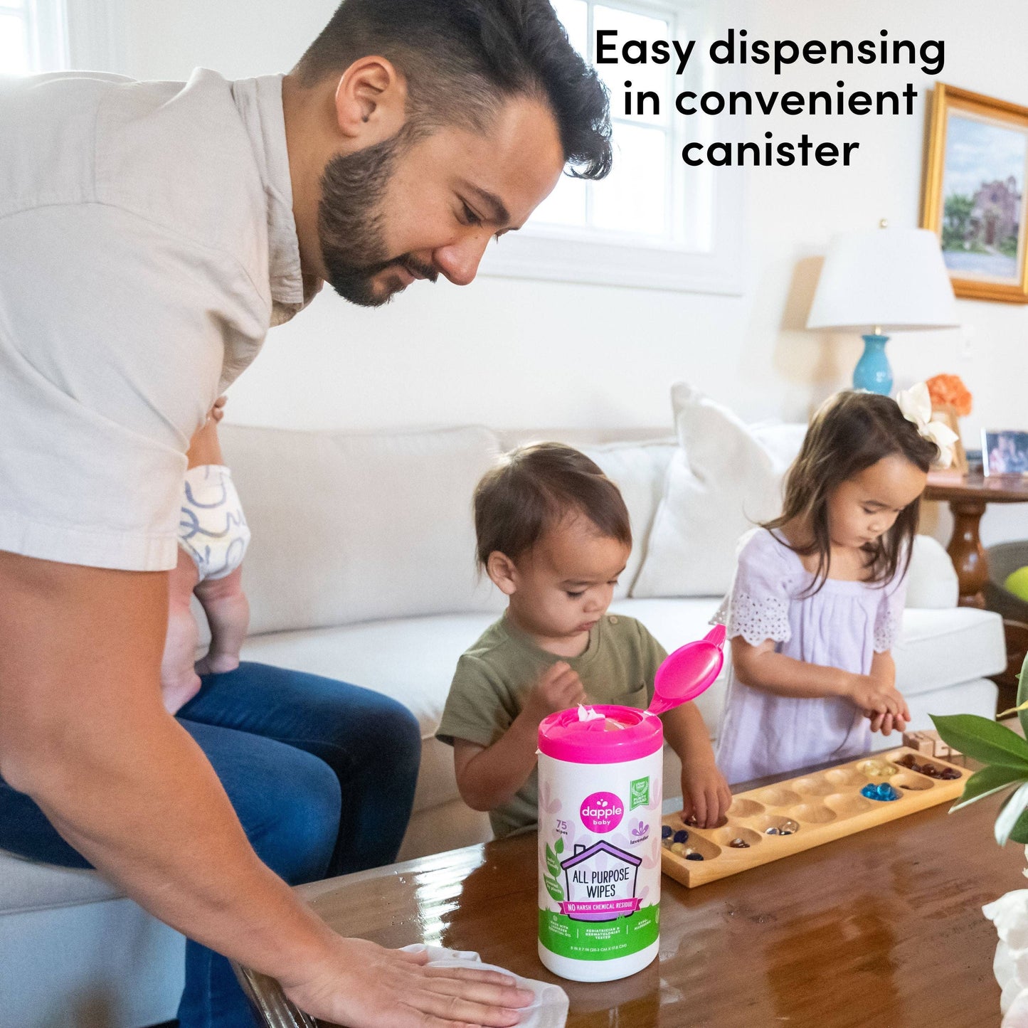 Dapple All Purpose Cleaner Wipes, Lavender, 75ct