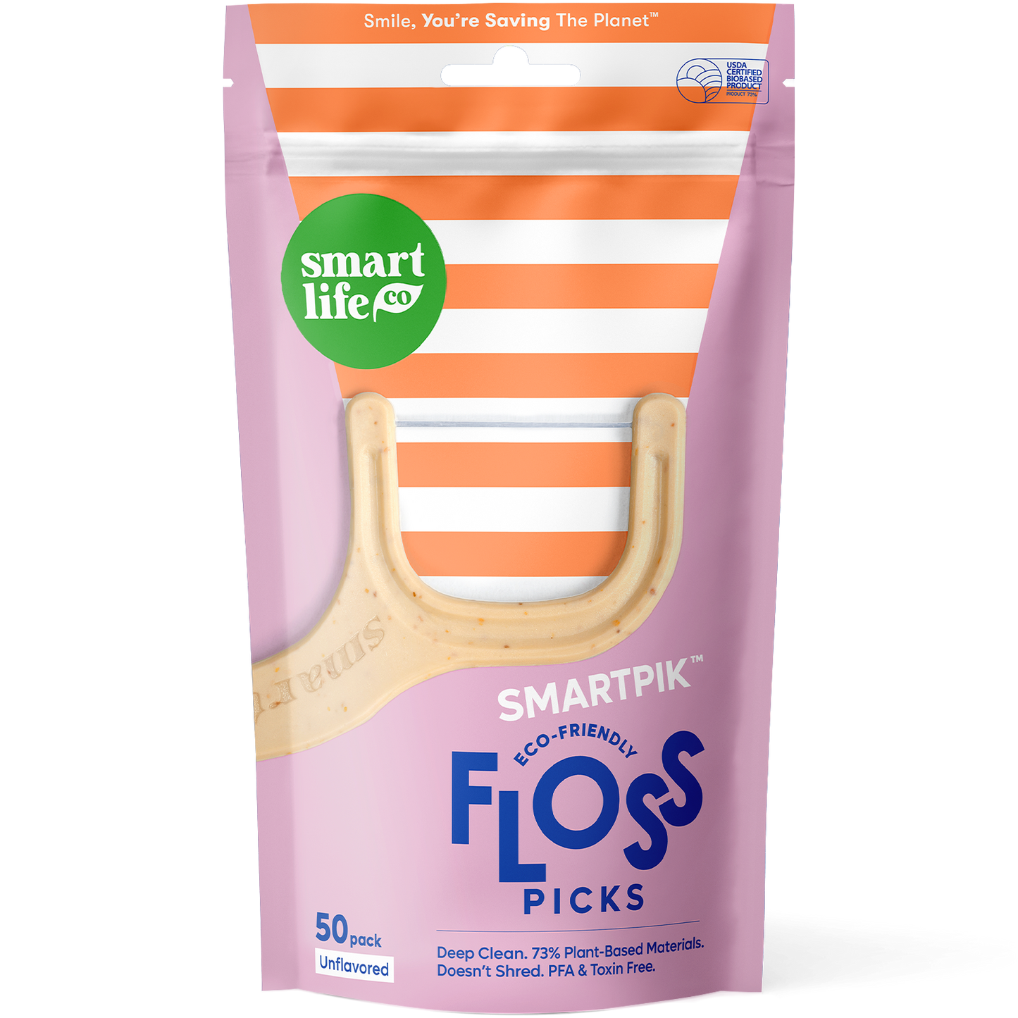 Eco-Friendly Floss Picks | Unflavored | PFA Free
