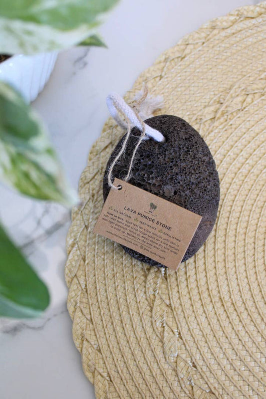 Lava Pumice Stone with Cotton Hanging Loop