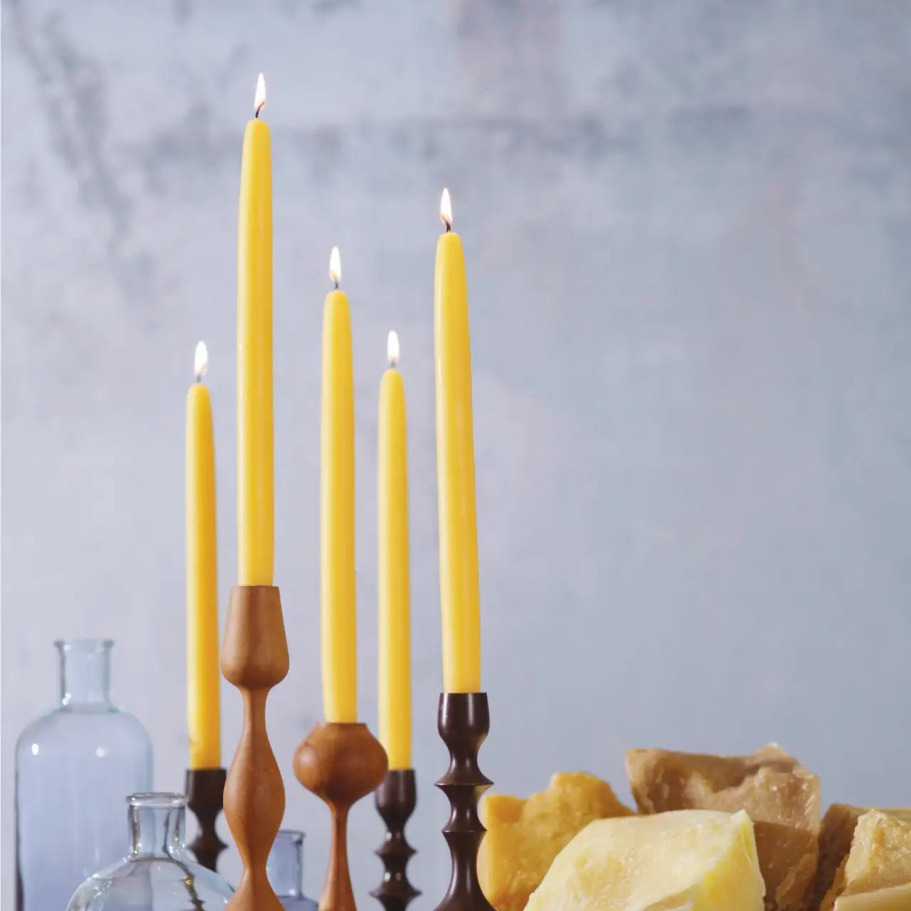Taper Candles – 100% Pure Beeswax – Hand-Dipped: Lilac / Standard (12" x 7/8")