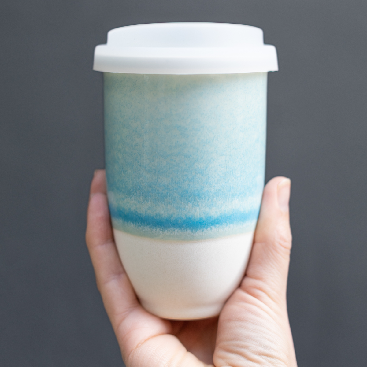 Lagoon Ceramic Coffee Cup – 12oz  Sustainable Coffee Cup
