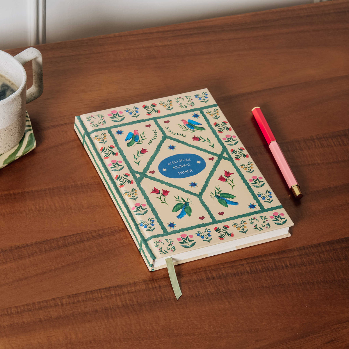 Guided Wellness Journal, A5 Hardcover - Quilted Daydream