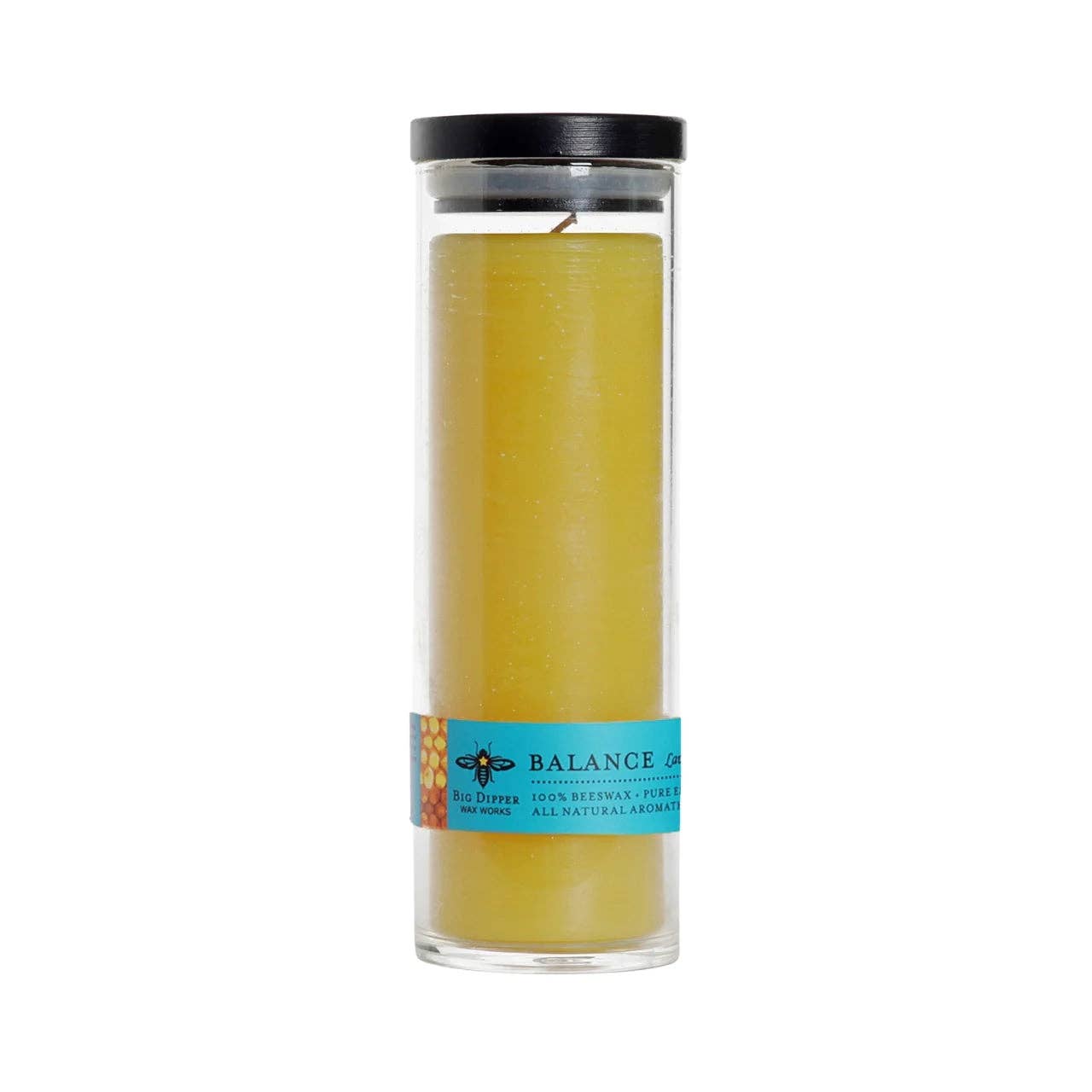 Sanctuary Glass Candle – 100% Pure Beeswax – 90 Hour Burn
