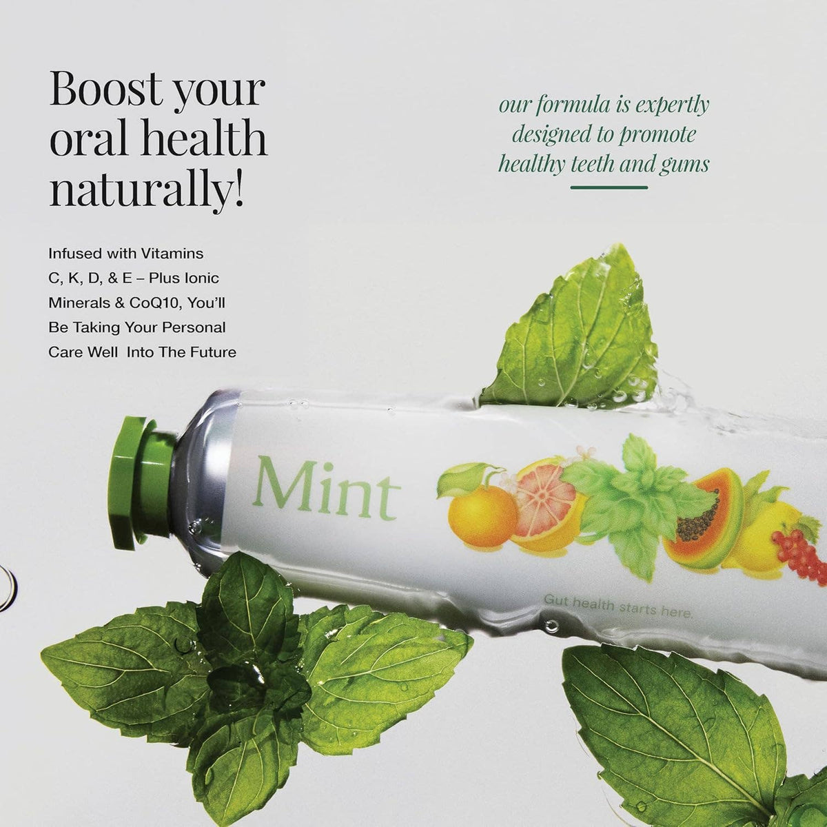 Fluoride-Free Prebiotic Tooth Gel, Mint | Revitin