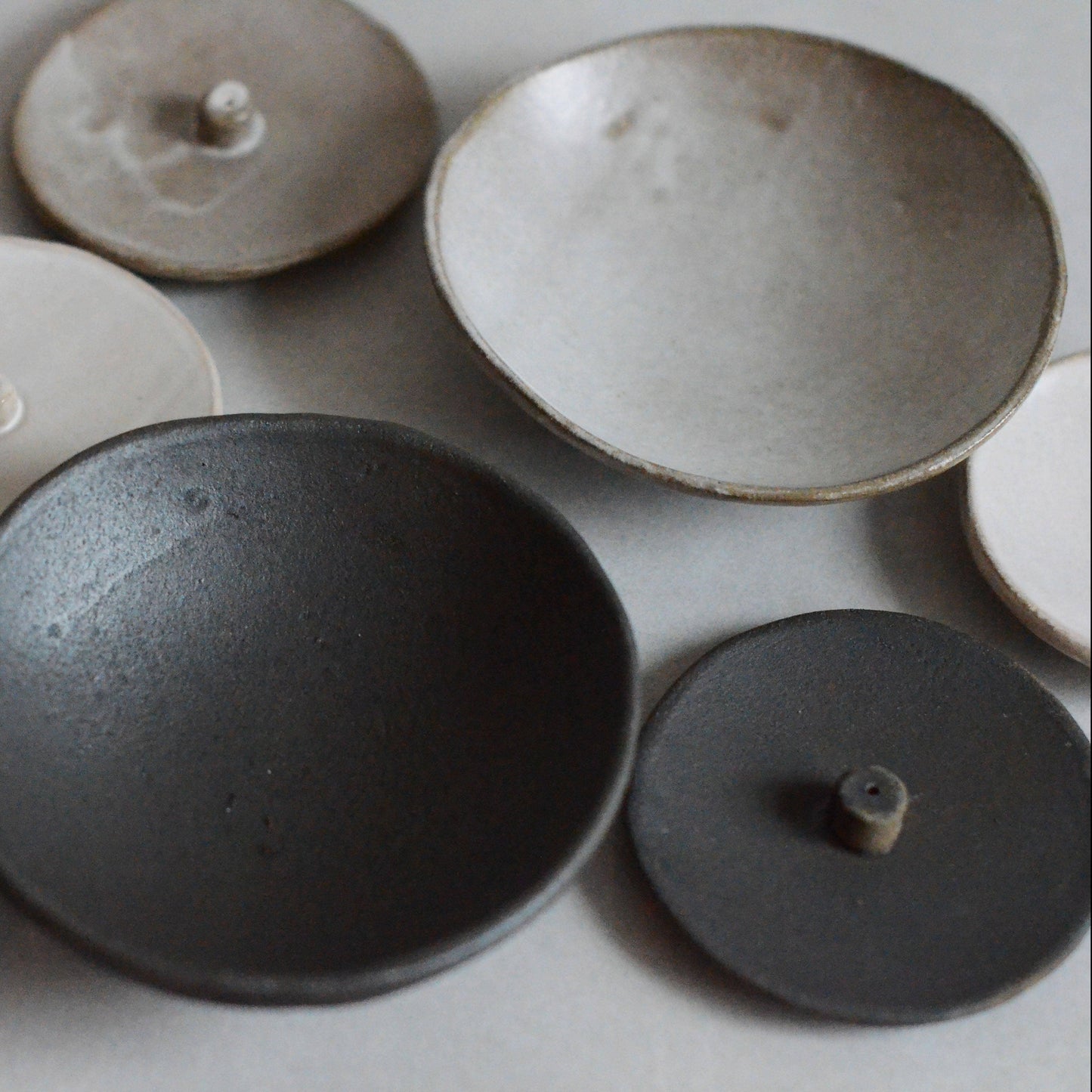 Light Gray Ceramic Smudging Bowl