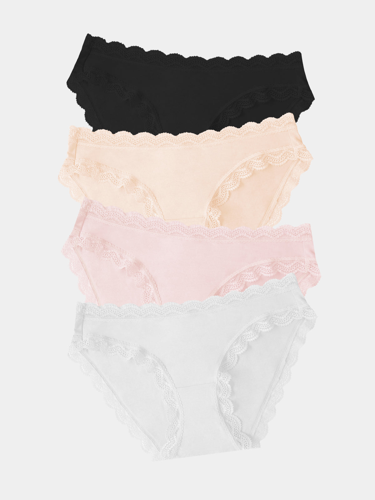 Stripe and Stare 4 Pack Knickers - Sand