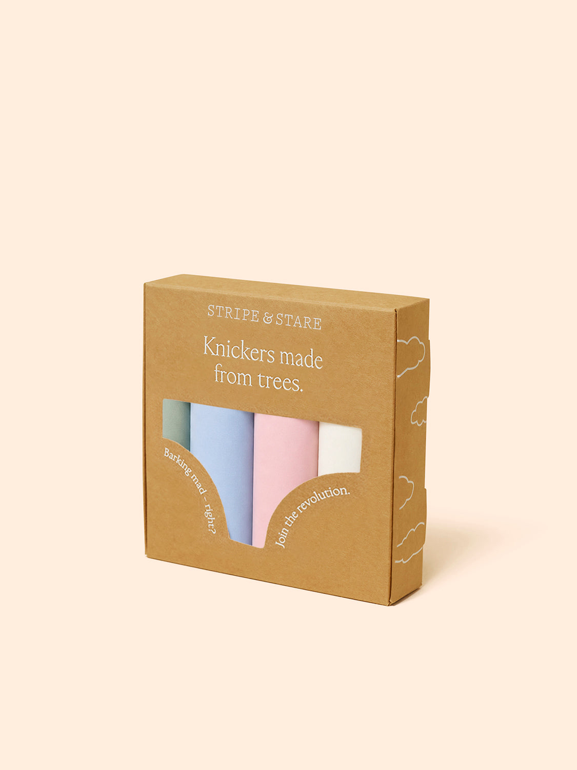Stripe and Stare 4 Pack Knickers - Eucalyptus