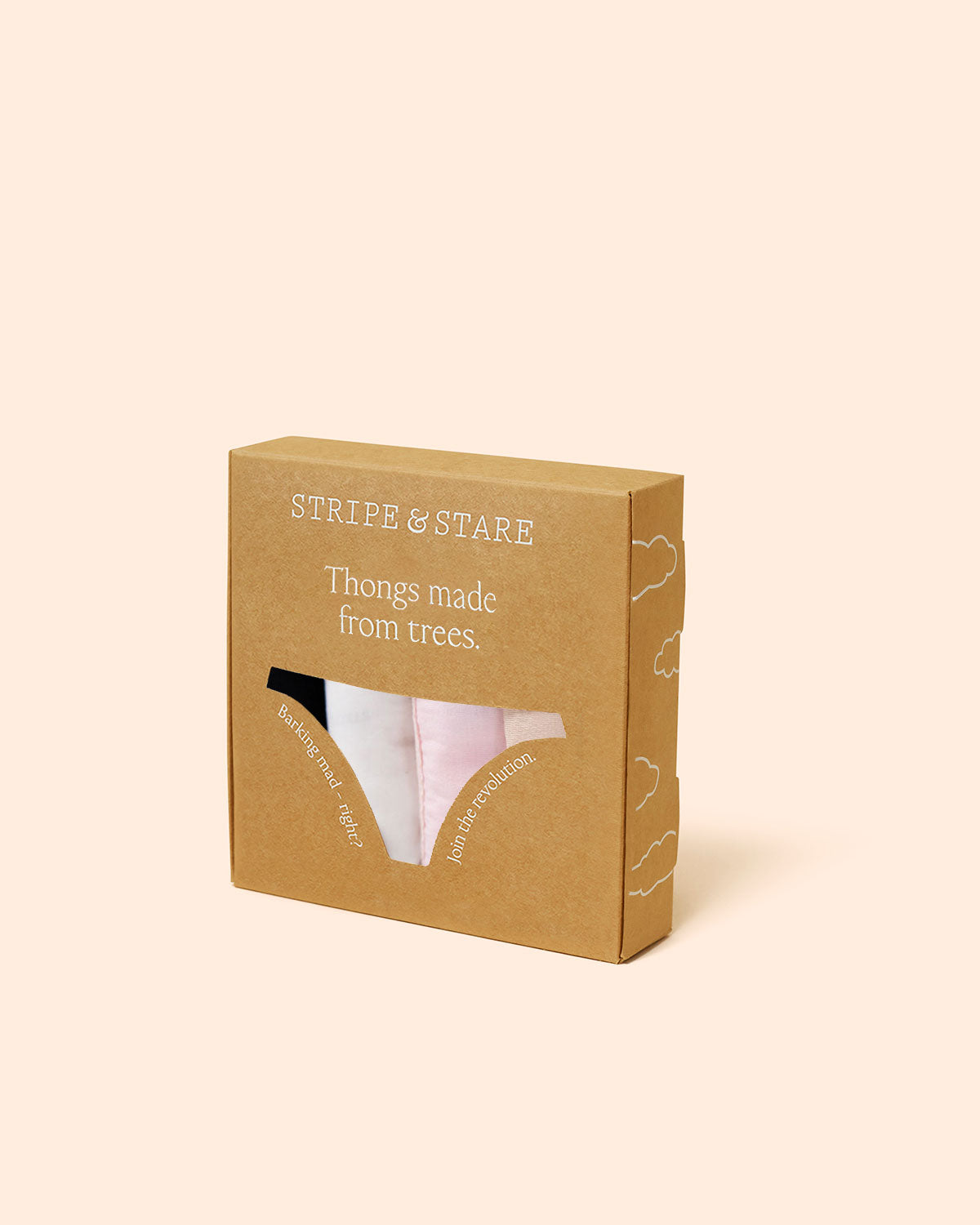 Stripe and Stare 4 Pack Thong - Basic
