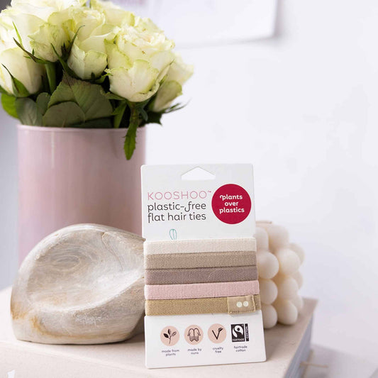Plastic-free Flat Hair Ties - Biodegradable, Organic, Blond