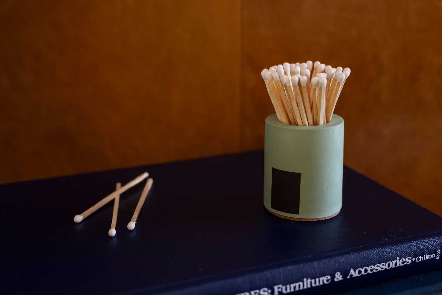 Cylinder Candle Match Holder