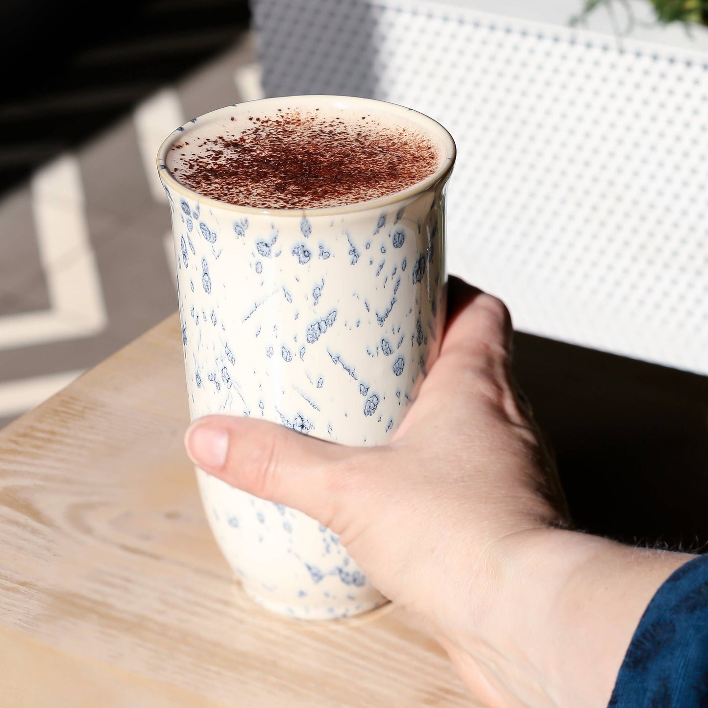 Orchid Ceramic Travel Mug – 16oz with Lid & Sleeve