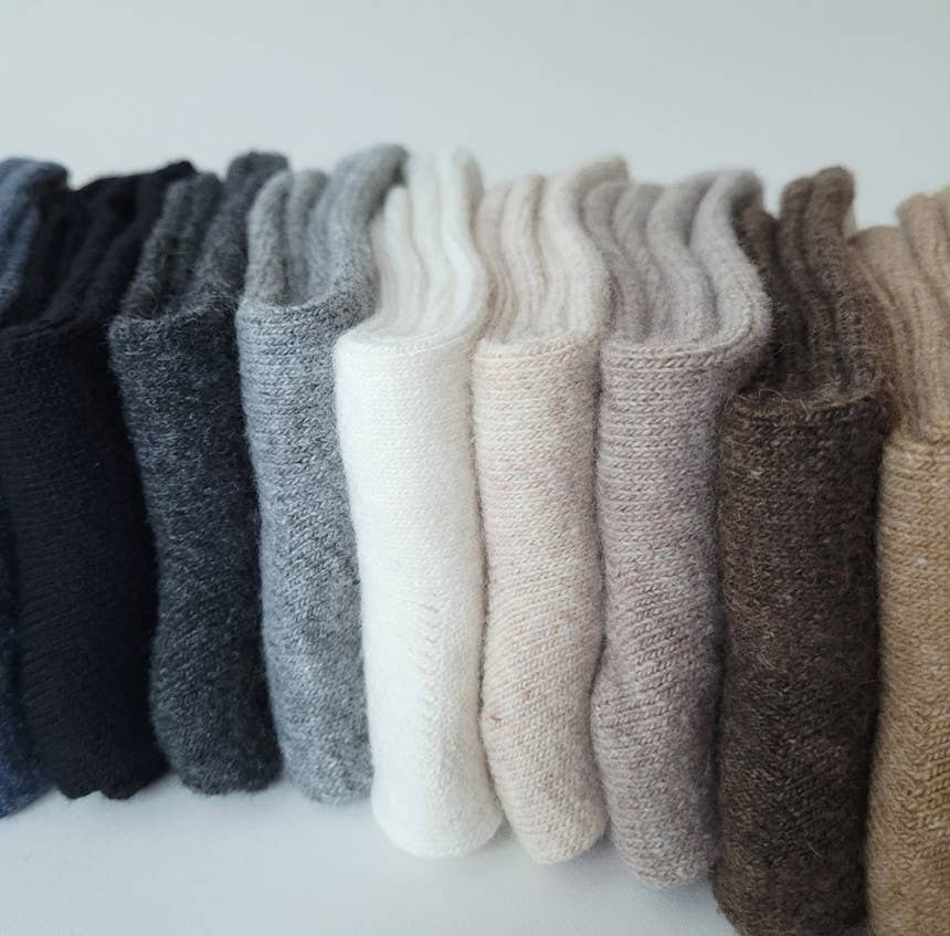 Premium Line 17 Color Options Cashmere Wool Socks
