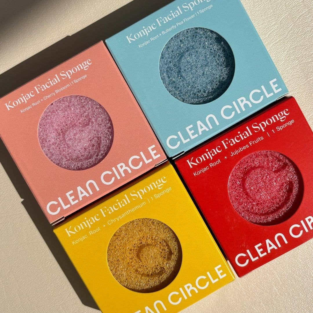 Butterfly Pea Flower Konjac Face Sponge - Gentle Exfoliator