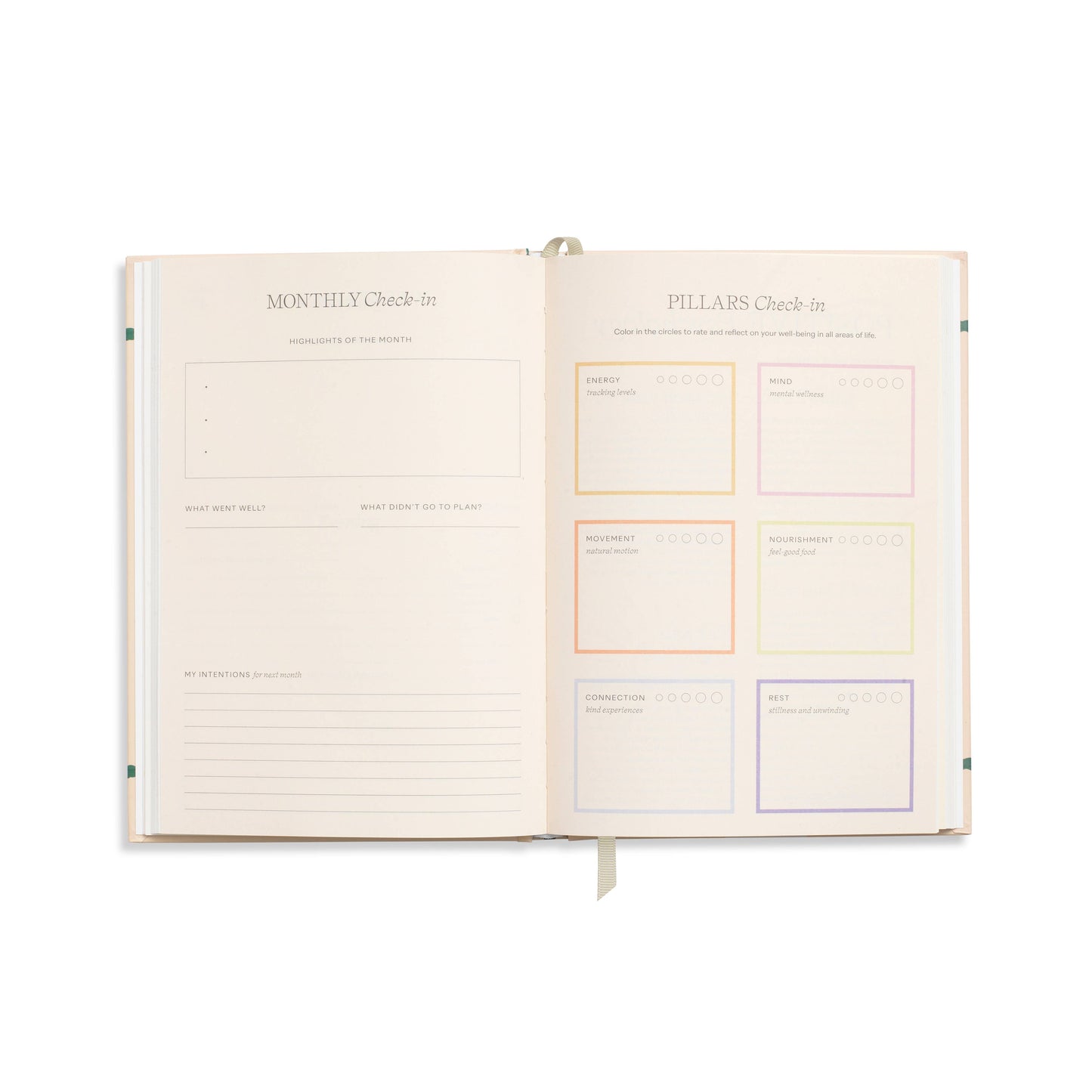 Guided Wellness Journal, A5 Hardcover - Tulip Vase