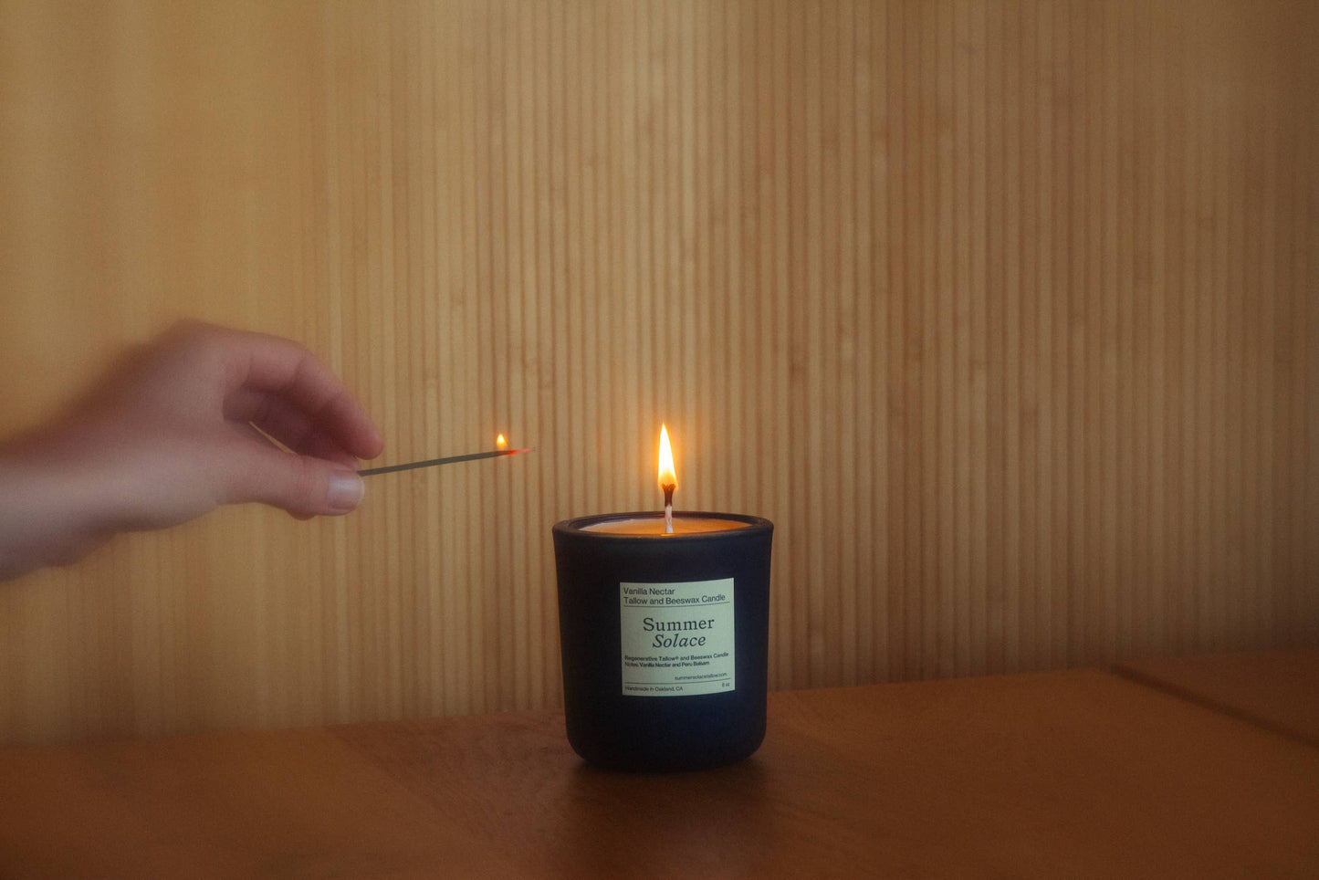 Vanilla Nectar – Tallow Candle with Peru Balsam, 8.5 oz