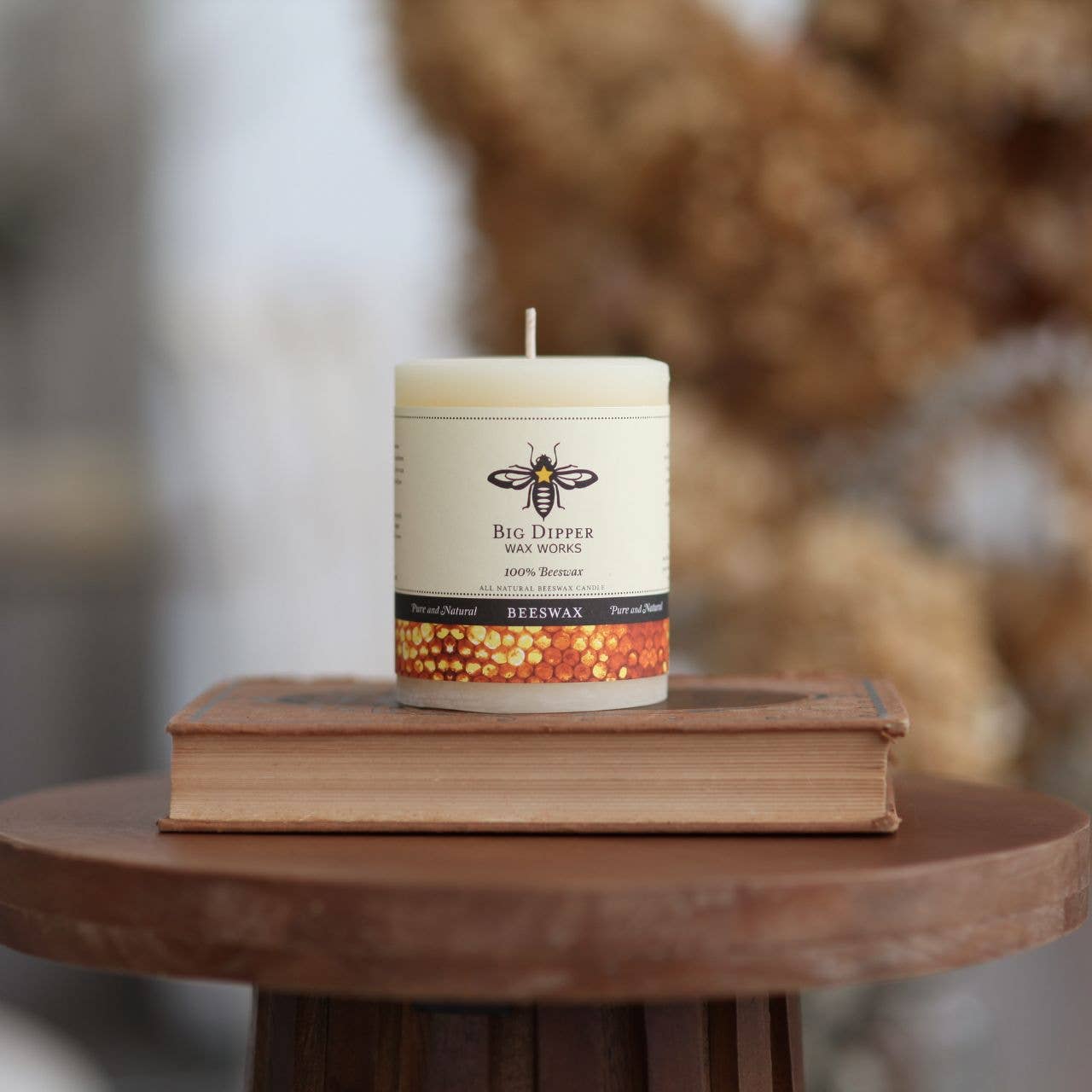 Pillar Candles – 100% Pure Beeswax – Multiple Sizes & Colors